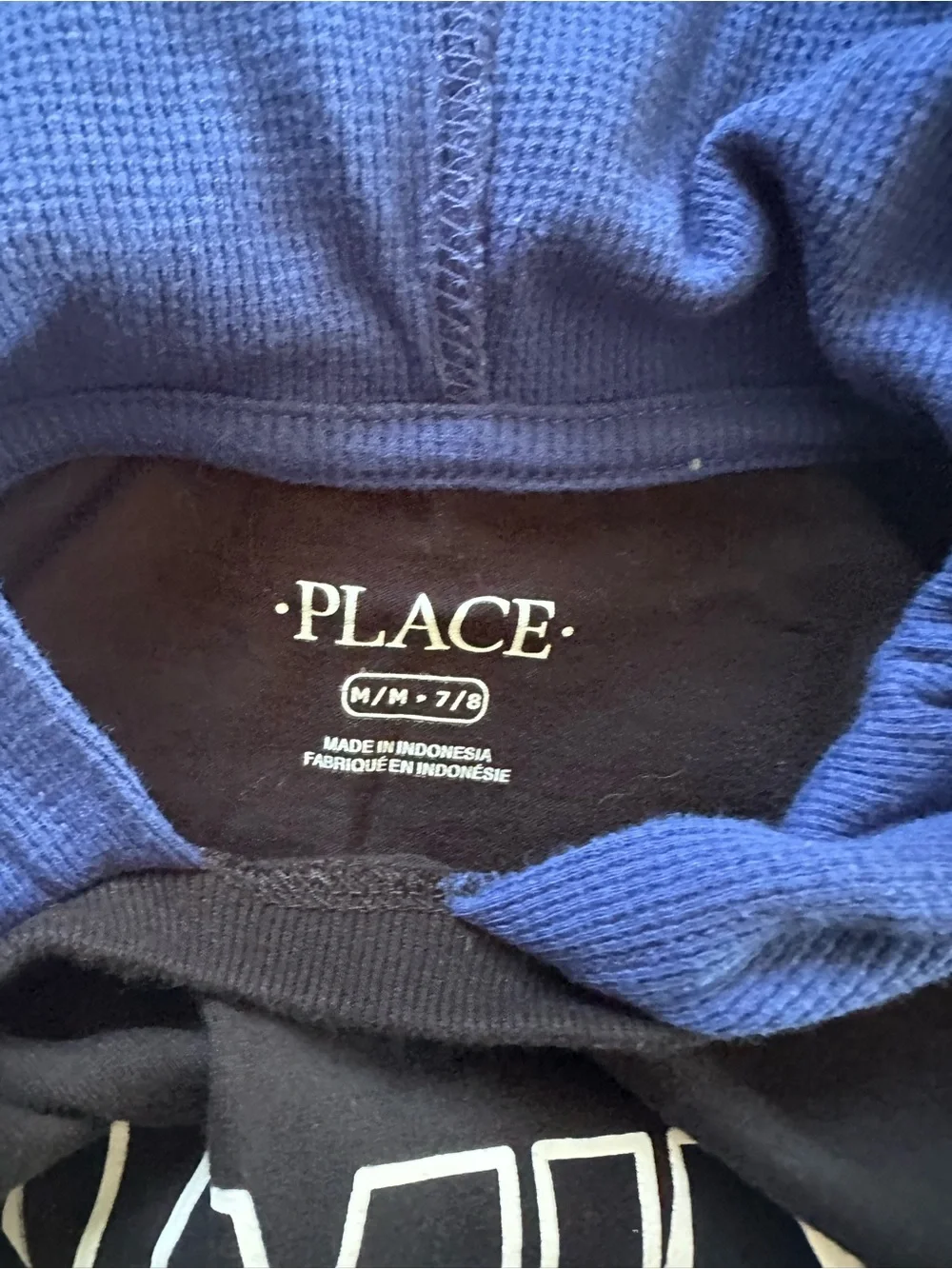The Children’s Place Black Gaming Hoodie with Blue Hood